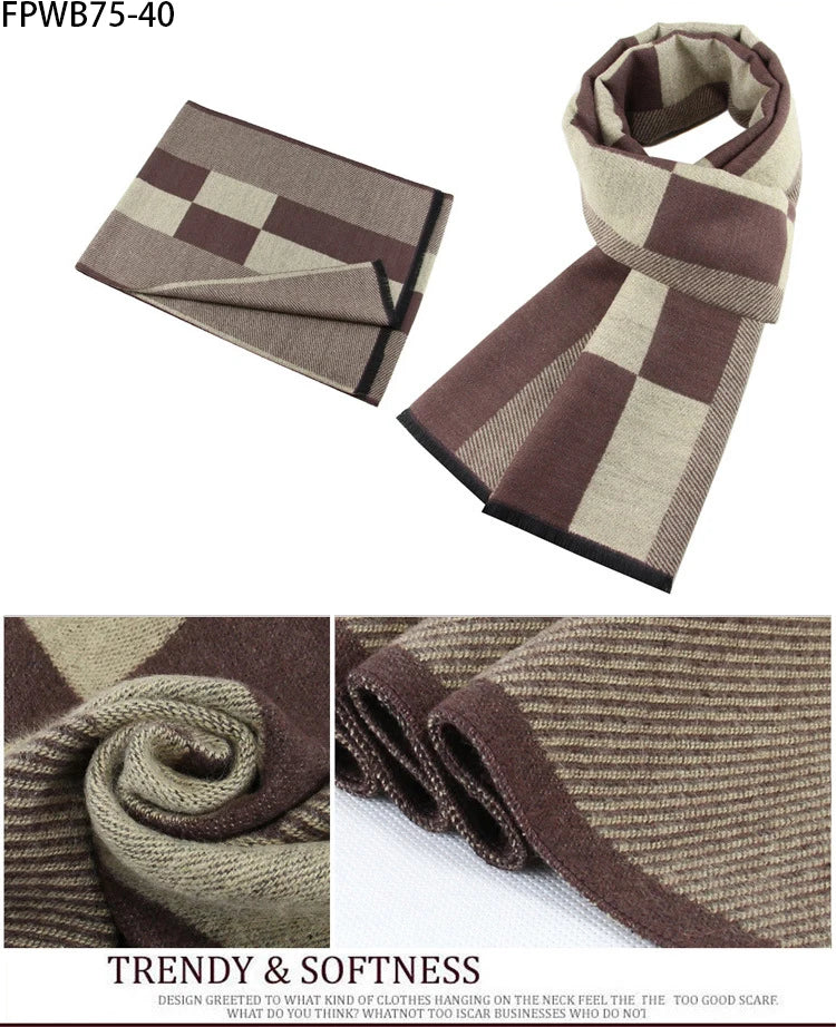 Cachecol Masculino Xadrez — Estilo e Conforto para os Dias Frios