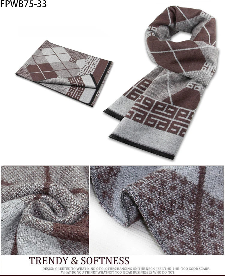 Cachecol Masculino Xadrez — Estilo e Conforto para os Dias Frios