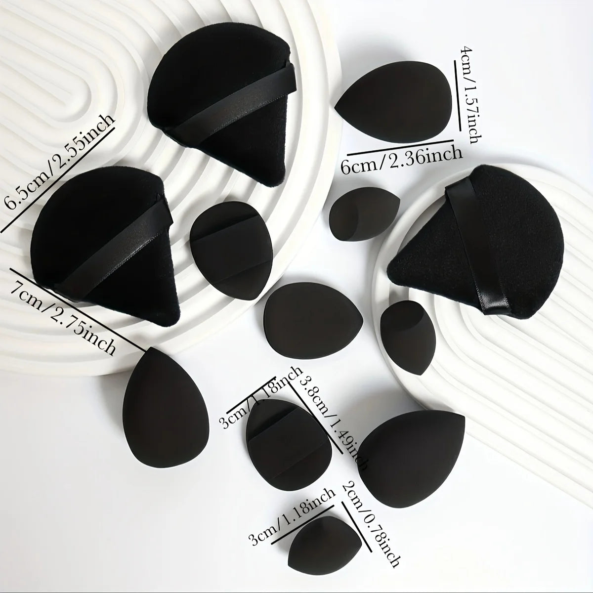 Conjunto de Esponjas Maquiagem 12 Peças