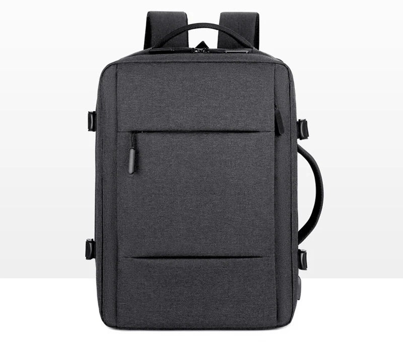 Mochila de Viagem e Trabalho – Impermeável, Expansível, com Porta USB e Compartimento para Notebook 15.6"moch