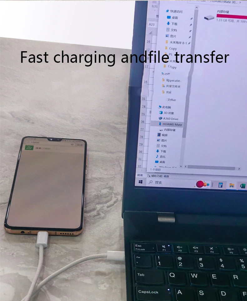 Cabo USB-C Type C - Carregamento Rápido