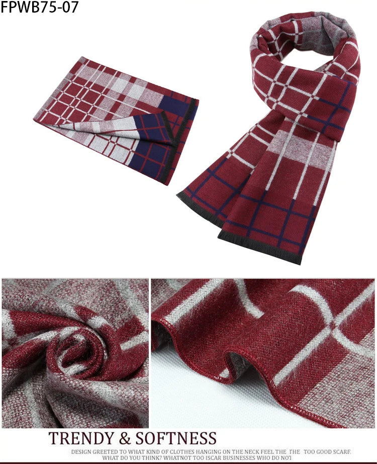 Cachecol Masculino Xadrez — Estilo e Conforto para os Dias Frios
