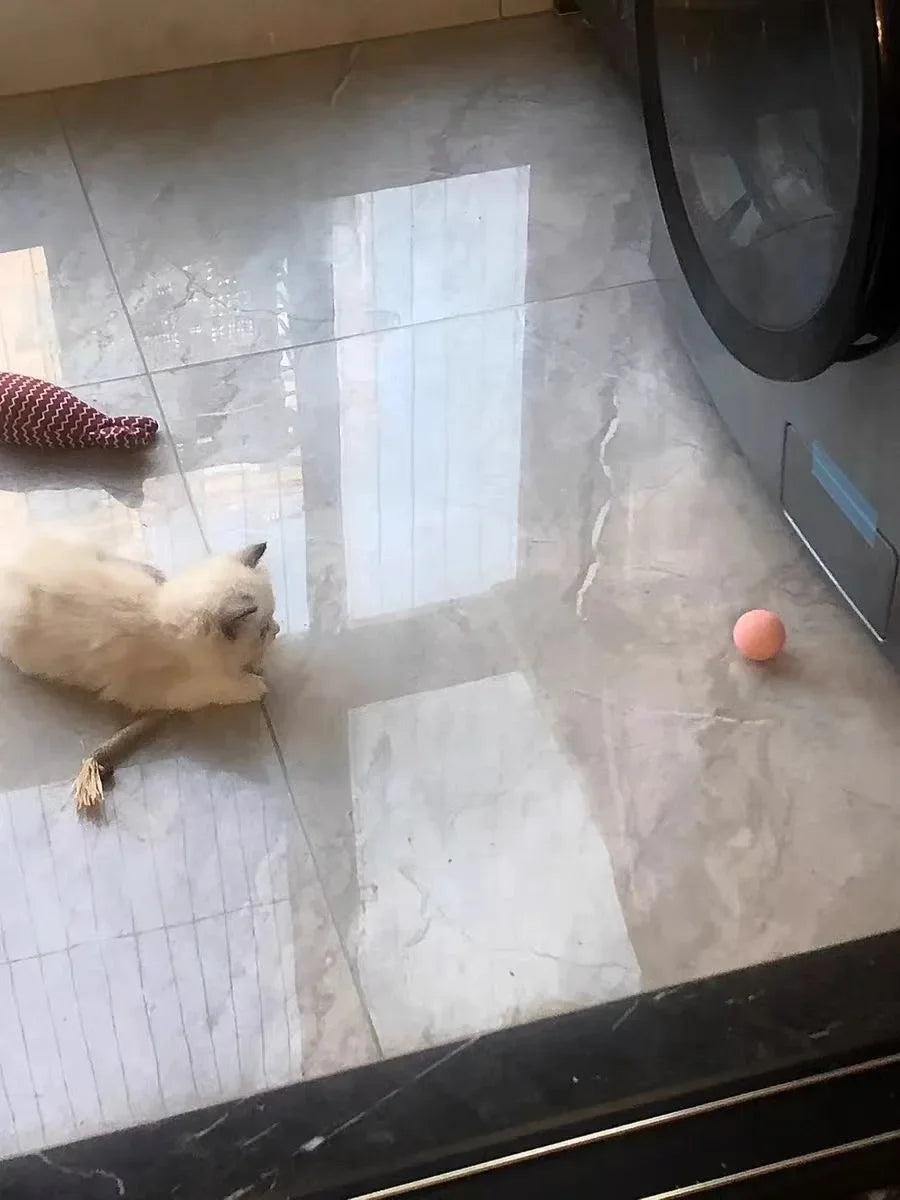 Bola Interativa Inteligente para Gatos – Brinquedo Eletrônico com Rolamento Automático e Efeitos Mágicos