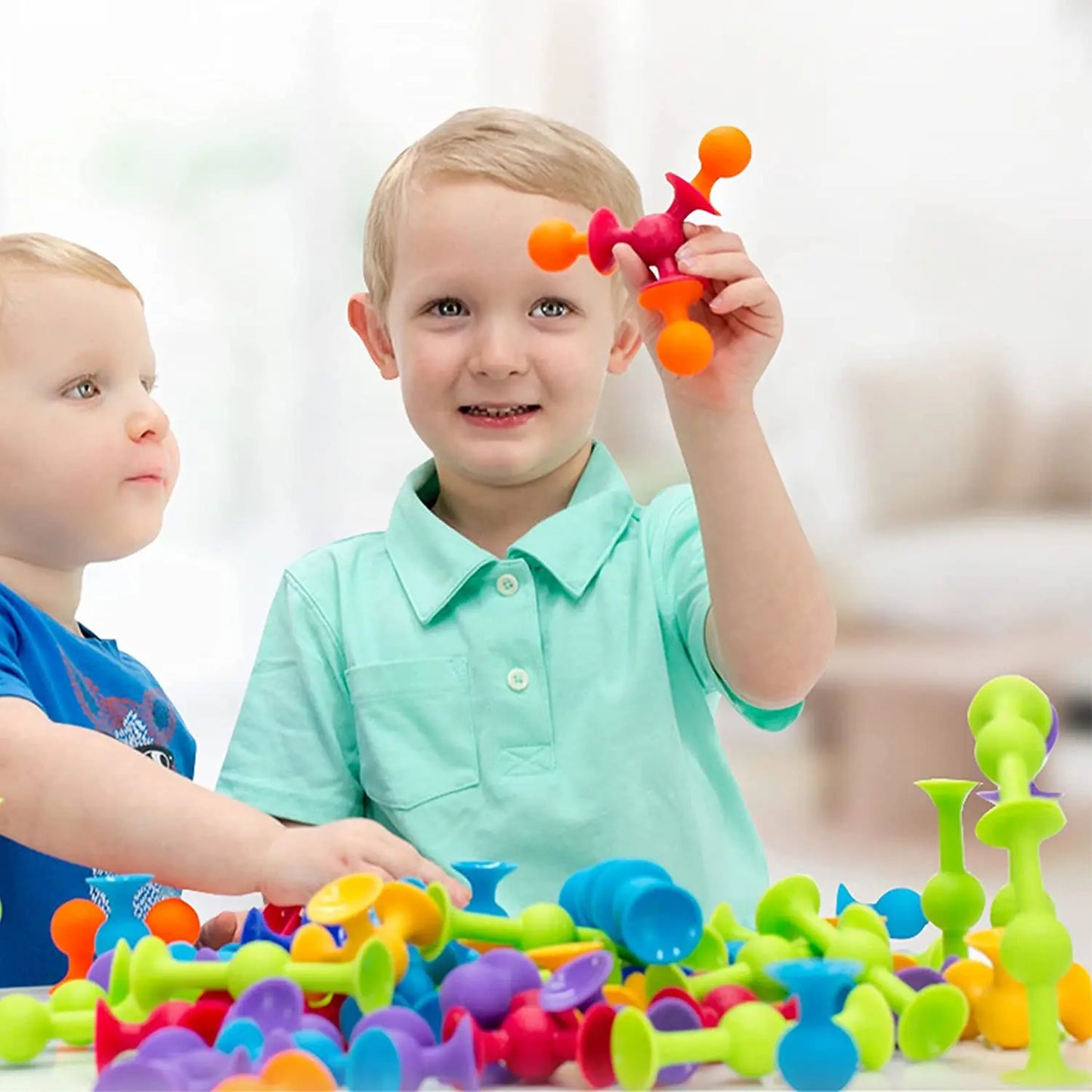 Brinquedo de Montar com Ventosas 19 Peças em Silicone