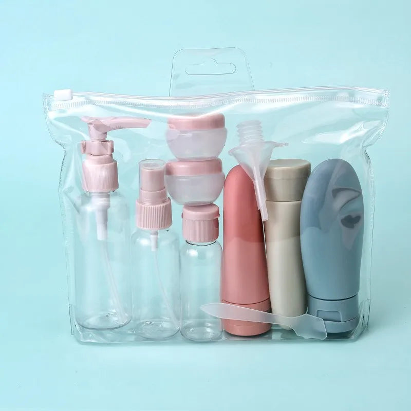 Bolsa Kit de Frascos para Viagem 11 Peças