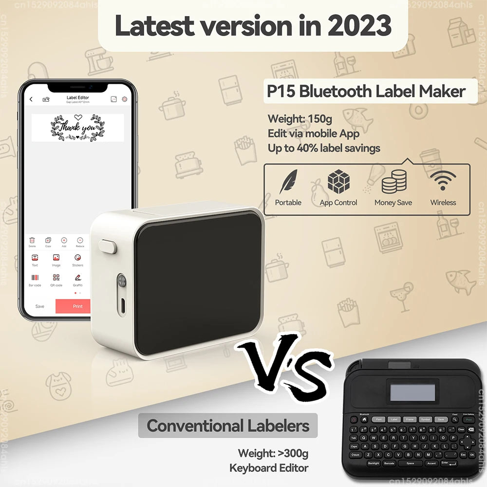 Impressora Etiquetas Bluetooth Sem Fio Térmica