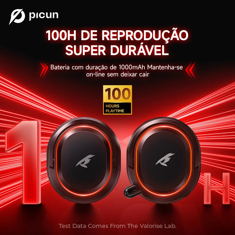 Fone de Ouvido Gamer Sem Fio - 7.1 Surround, Bluetooth 5.3 e Alta Duração de Bateria