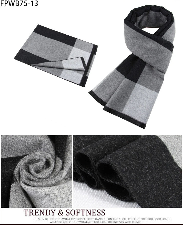 Cachecol Masculino Xadrez — Estilo e Conforto para os Dias Frios