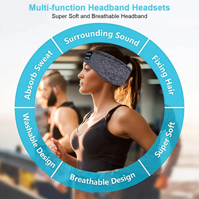 Fones Bluetooth com Faixa de Cabeça – Headset Esportivo