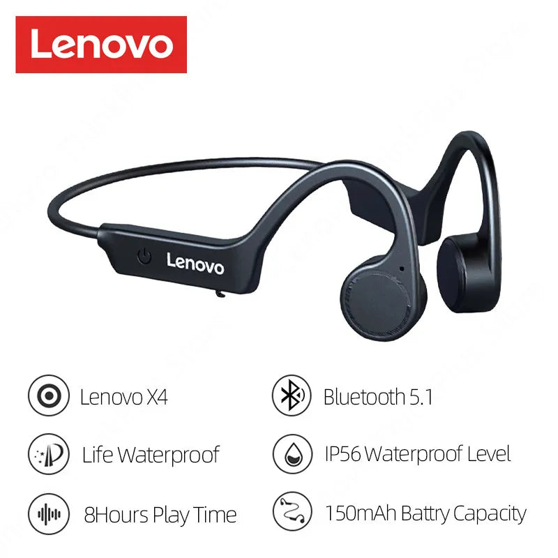 Fone de Ouvido Lenovo X4 Condução Óssea Microfone