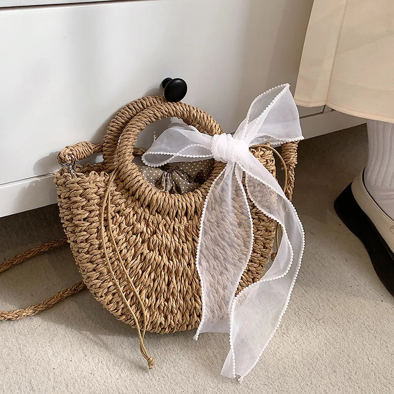 Bolsa Redonda de Palha