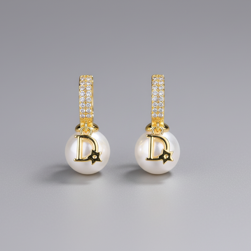 Brincos com Pingente Letra