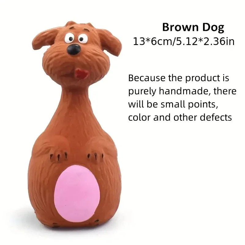 Brinquedo mastigável de borracha macia para cães Squeaky Interactive