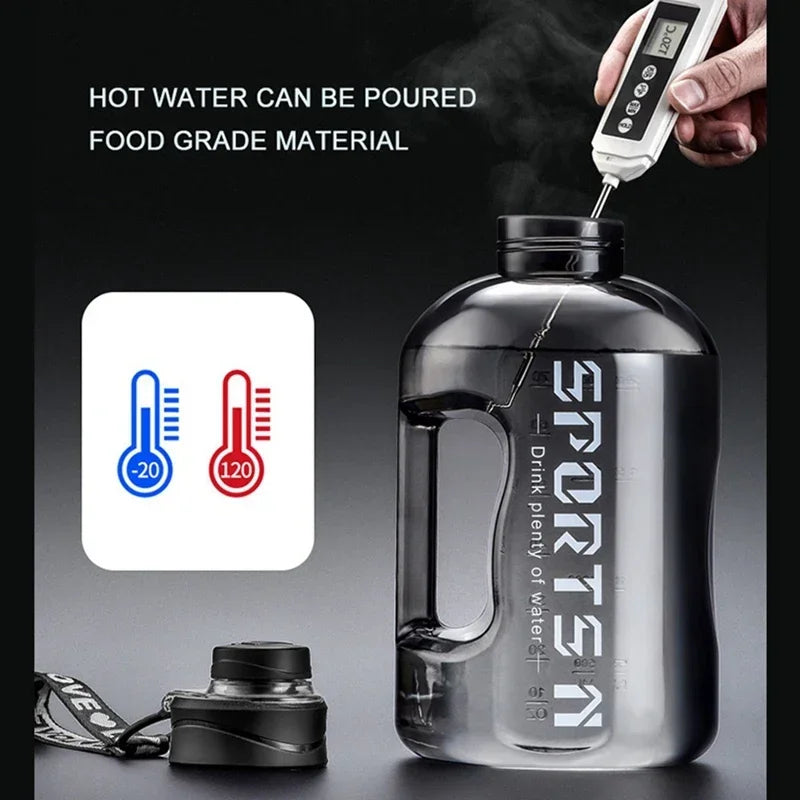 Garrafa de Água Esportiva 1,7L / 2,7L – Grande Capacidade
