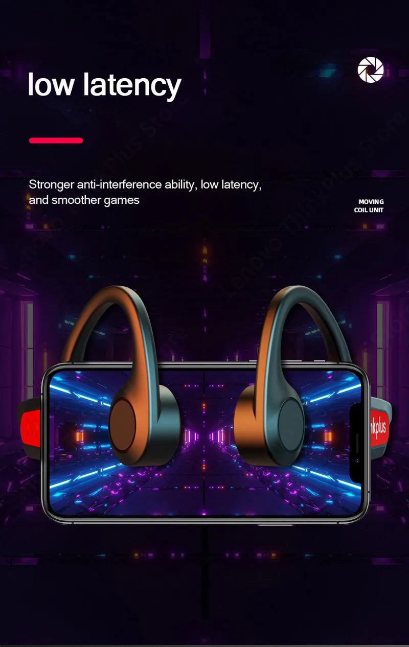 Fone de Ouvido Lenovo X4 Condução Óssea Microfone