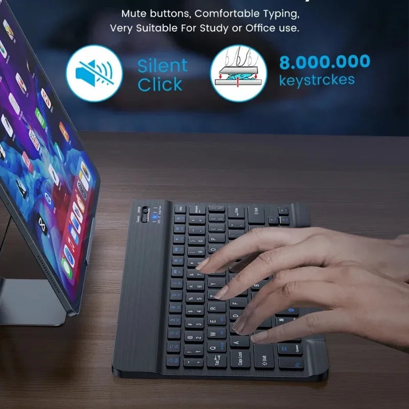 Teclado Silencioso Bluetooth Recarregável