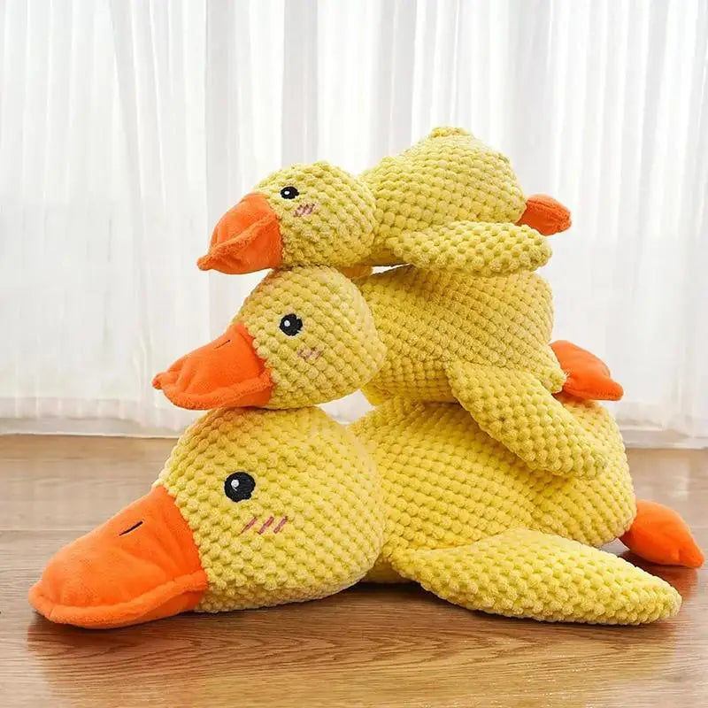 Brinquedo Pelucia de Pato para Cães som Calmante