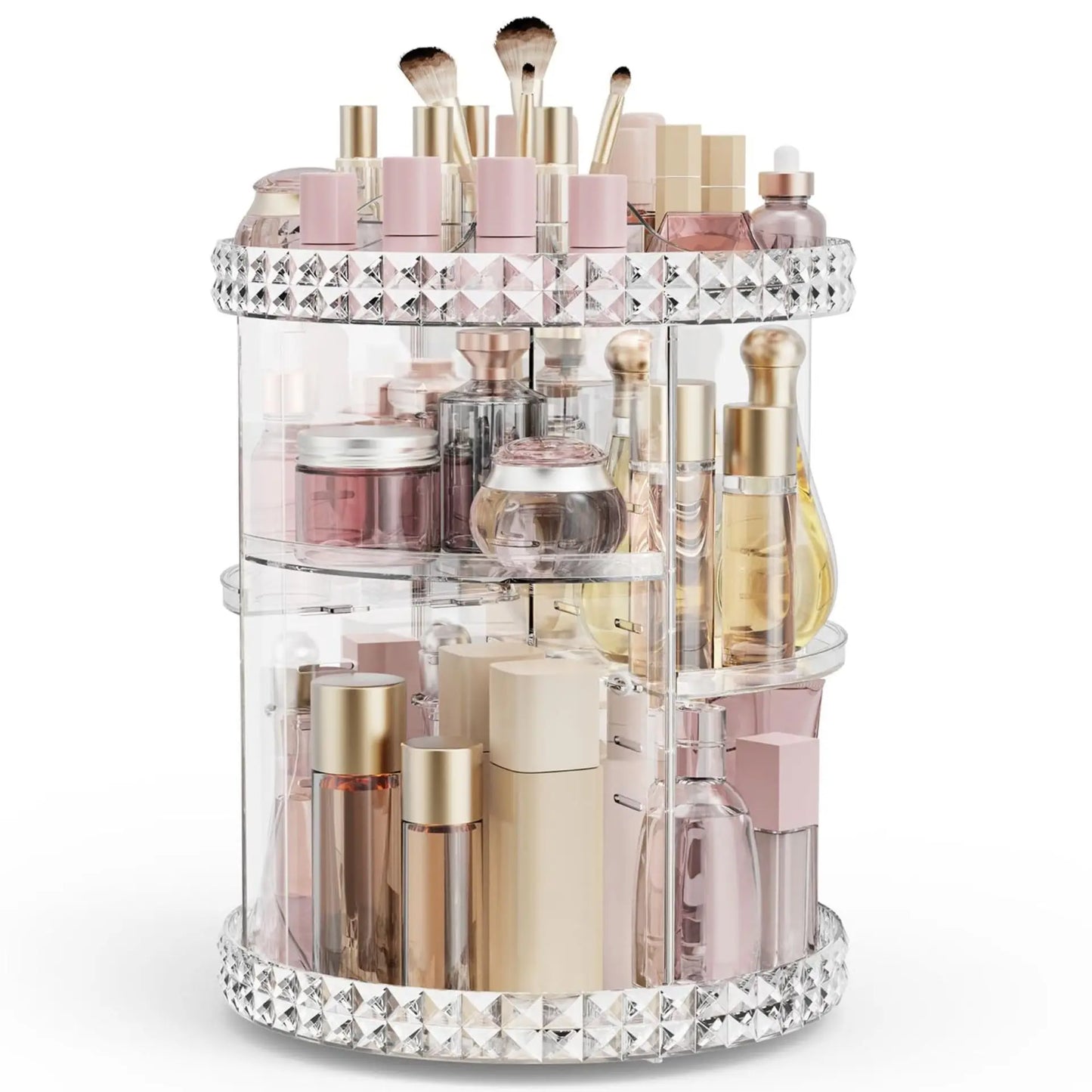 Organizador de Cosméticos Giratório Acrílico