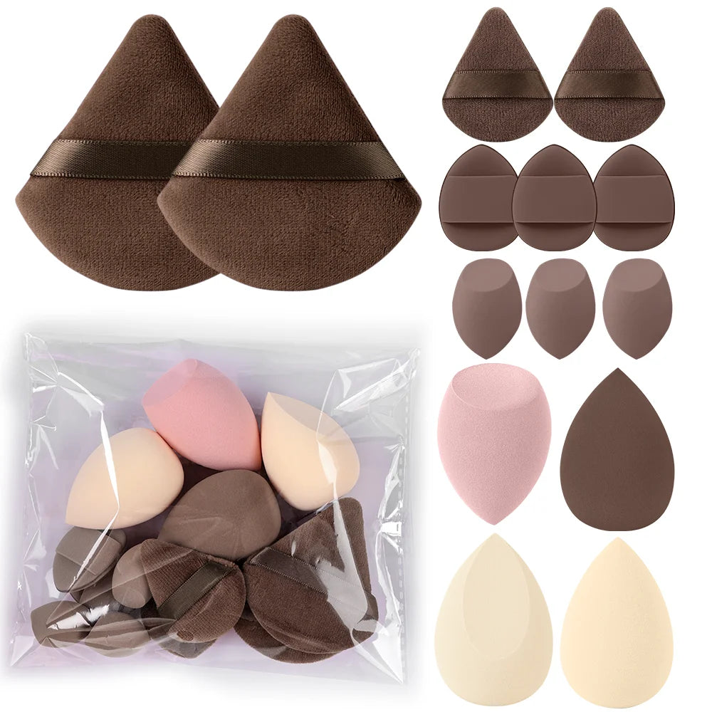 Conjunto Profissional de Pincéis Esponjas de Maquiagem