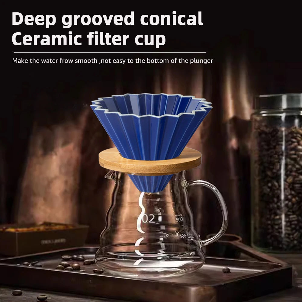 Conjunto de Jarra Borosilicato e Filtro de Café Reutilizável