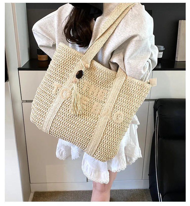 Bolsa de Palha Estilo Francês