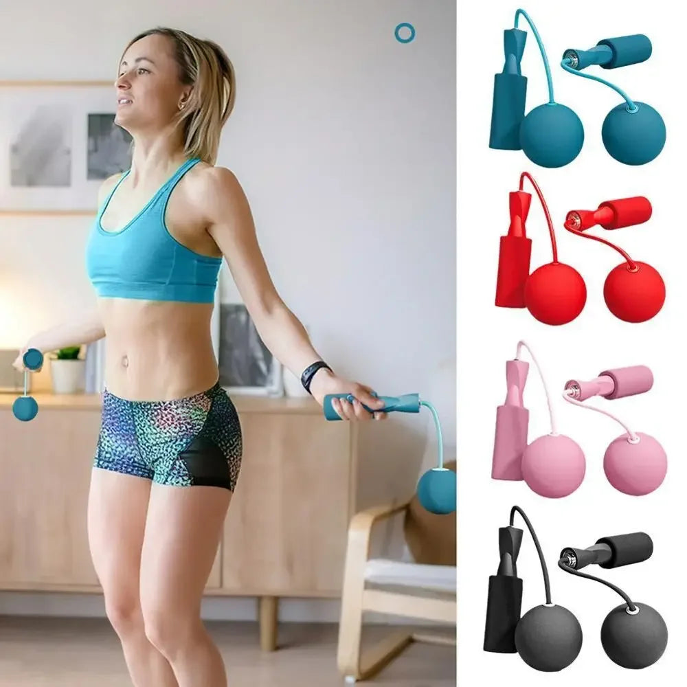 Corda de Pular Sem Fio com Bola Pesada - Fitness e Treinamento Aeróbico