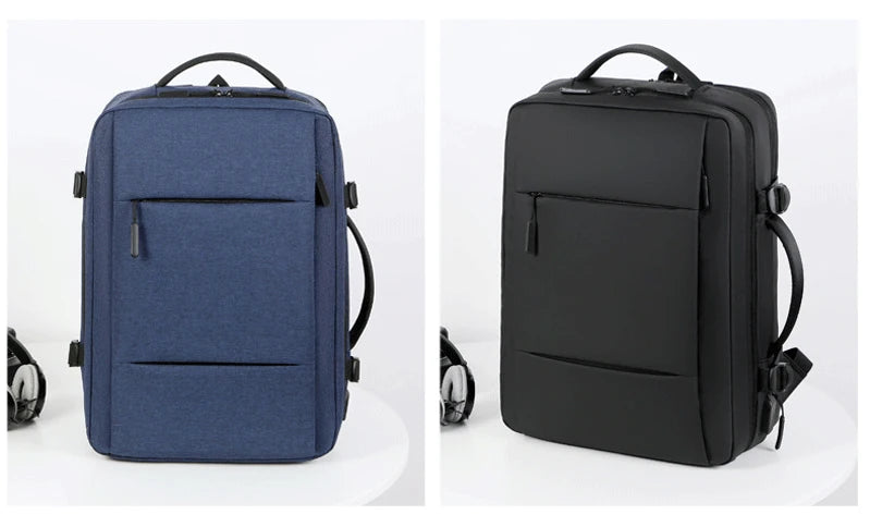 Mochila de Viagem e Trabalho – Impermeável, Expansível, com Porta USB e Compartimento para Notebook 15.6"moch