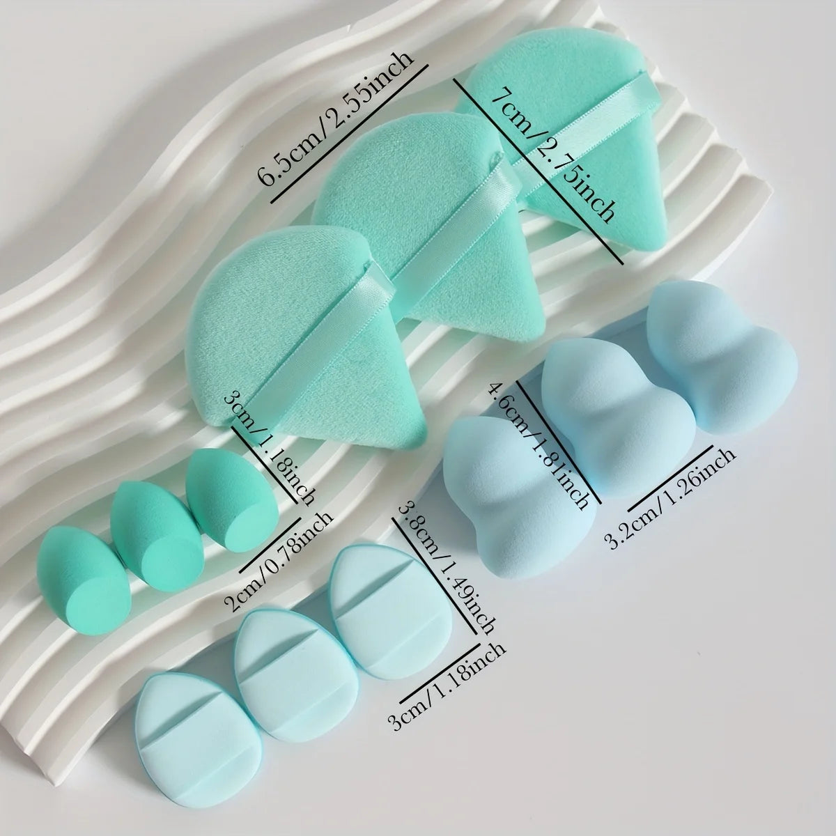 Conjunto de Esponjas Maquiagem 12 Peças