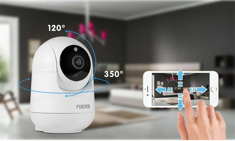 Camera WiFi Inteligente com Suporte Ajustável 4K 8MP – Rastreamento AI e Armazenamento de Até 128GB