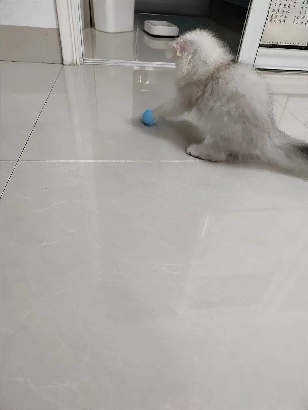 Bola Interativa Inteligente para Gatos – Brinquedo Eletrônico com Rolamento Automático e Efeitos Mágicos