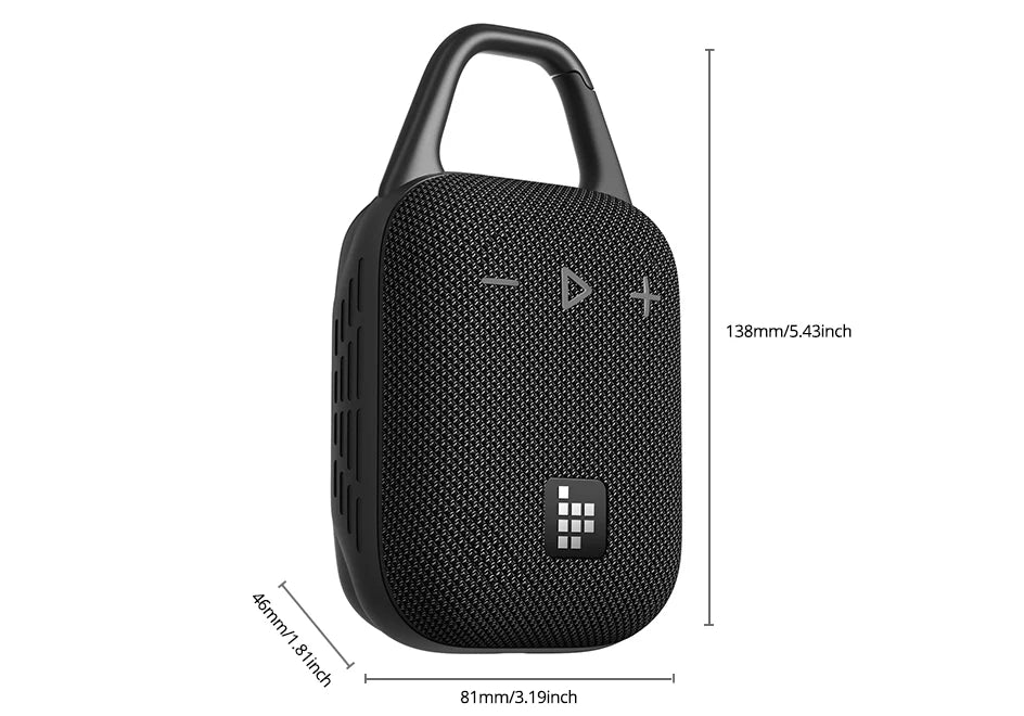 Alto-Falante Bluetooth Portátil com Gancho