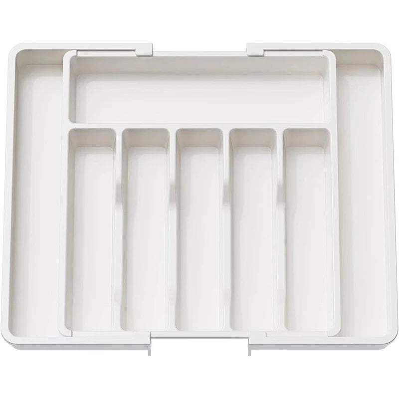 Expandable Cutlery Organizer - Adjustable Tray for Kitchen Drawers