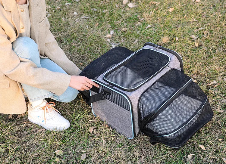 Bolsa de Transporte Pet Expansível e Dobrável