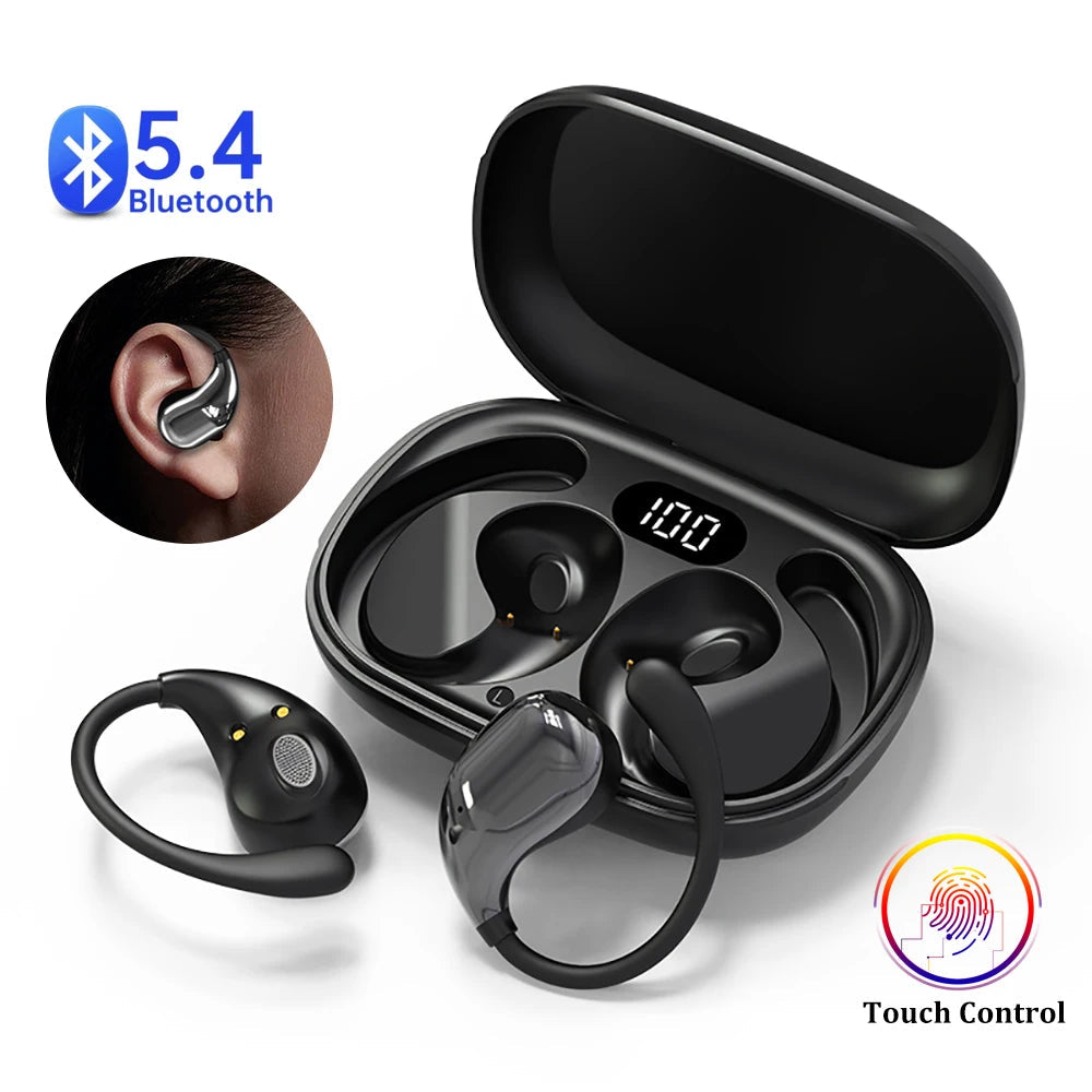 Fones de Ouvido com Gancho Auricular À Prova d’Água Microfone
