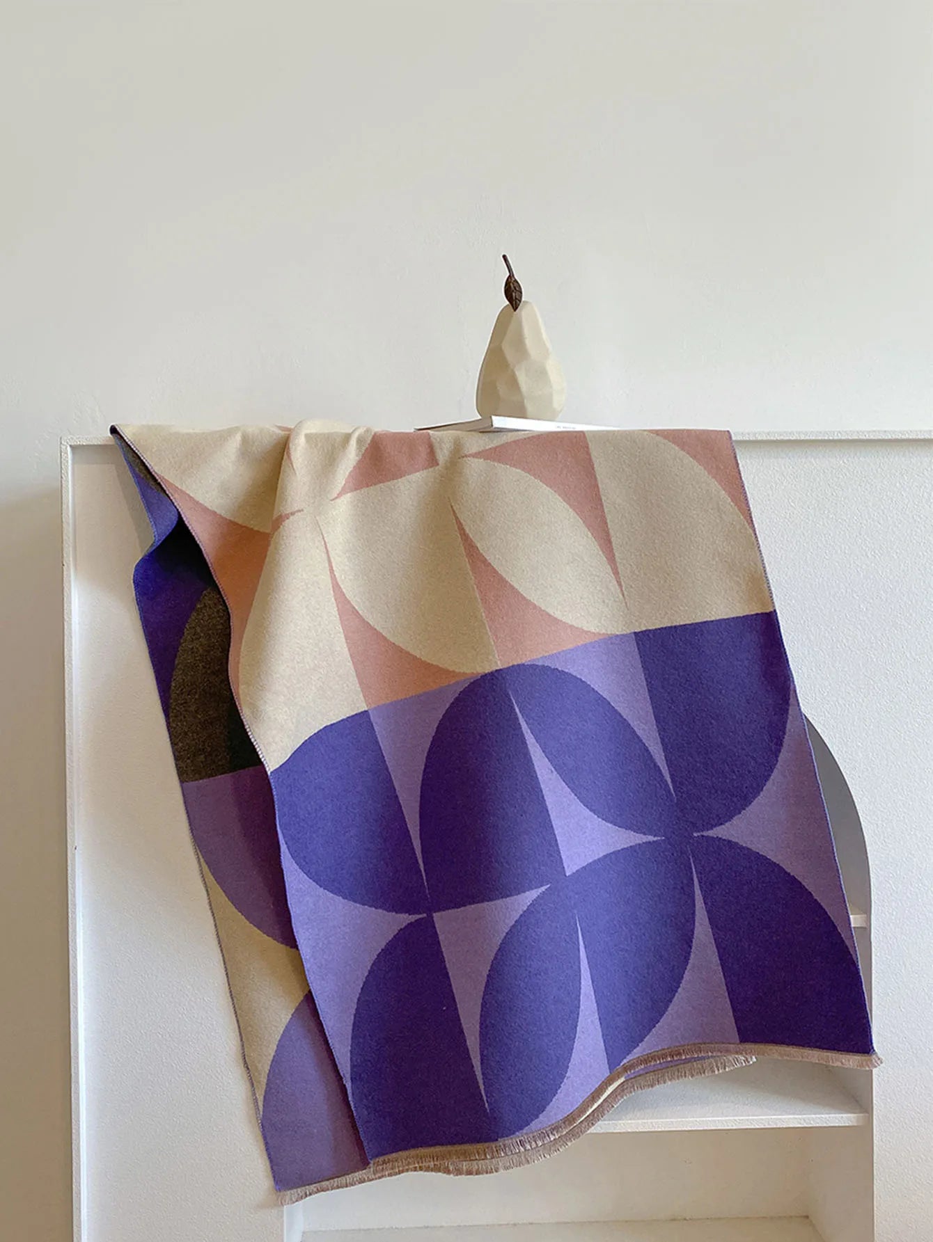 Cachecol Feminino Luxo – Dupla Face com Estampa Geométrica | Toque de Cashmere