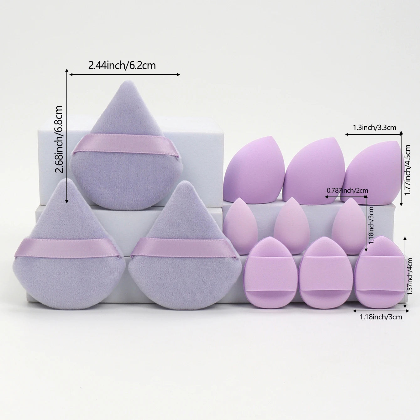 Conjunto de Esponjas Maquiagem 12 Peças