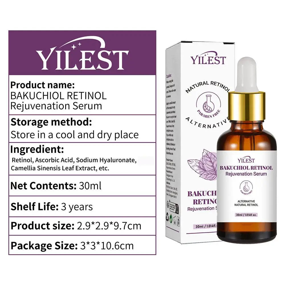 Sérum Facial Bakuchiol + Retinol & Vitamina C – Anti-Idade e Rejuvenescedor
