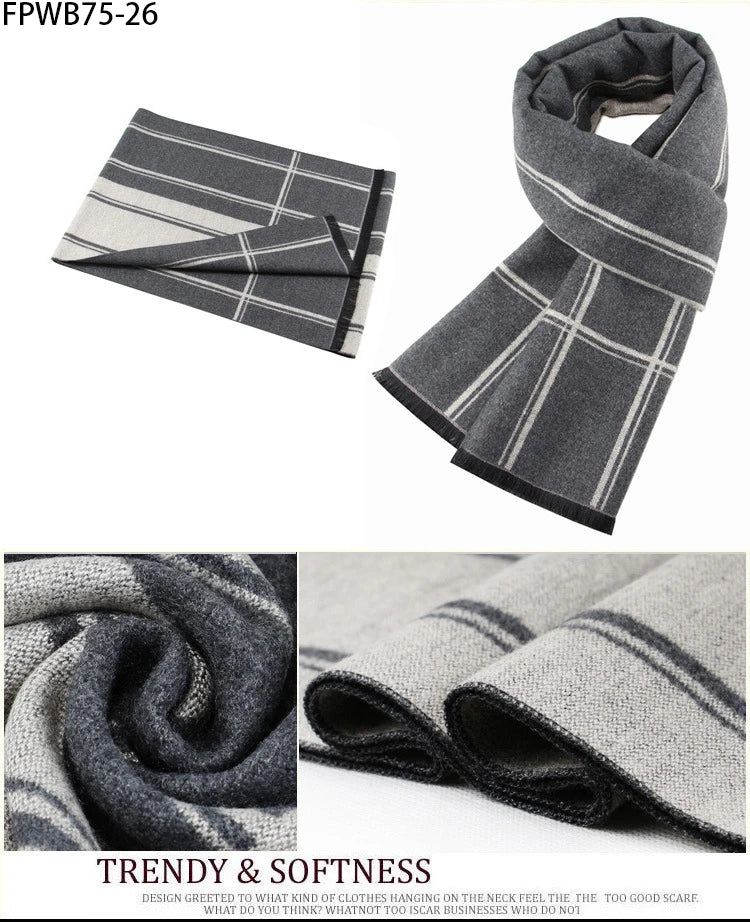 Cachecol Masculino Xadrez — Estilo e Conforto para os Dias Frios