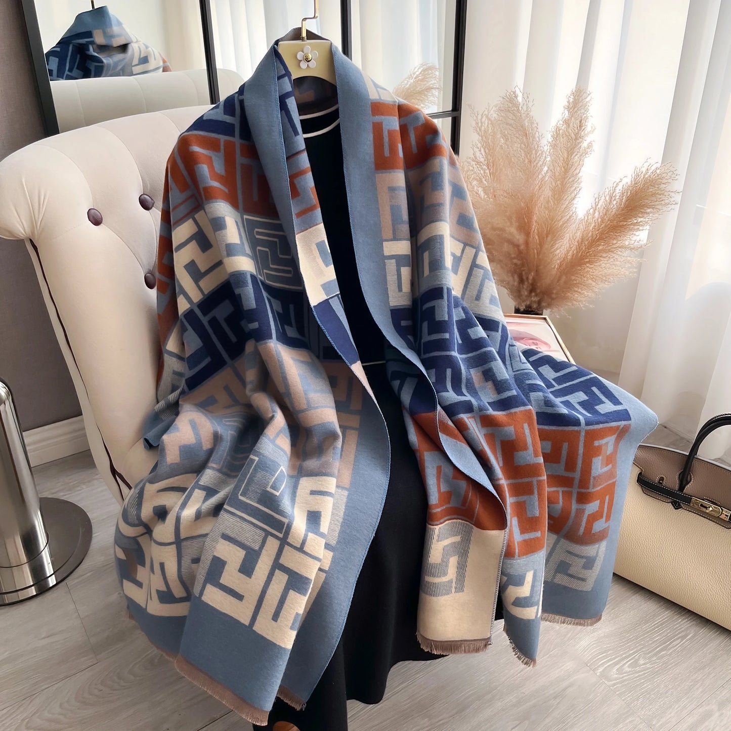 Cachecol Feminino Luxo – Dupla Face com Toque de Cashmere | Design Elegante