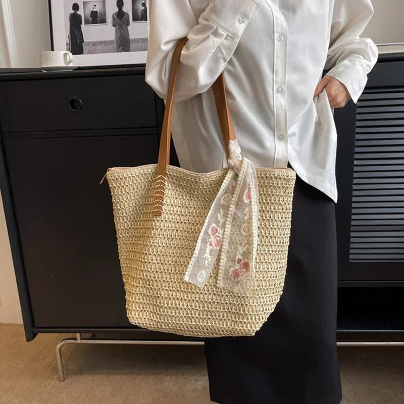 Bolsa Tote de Palha