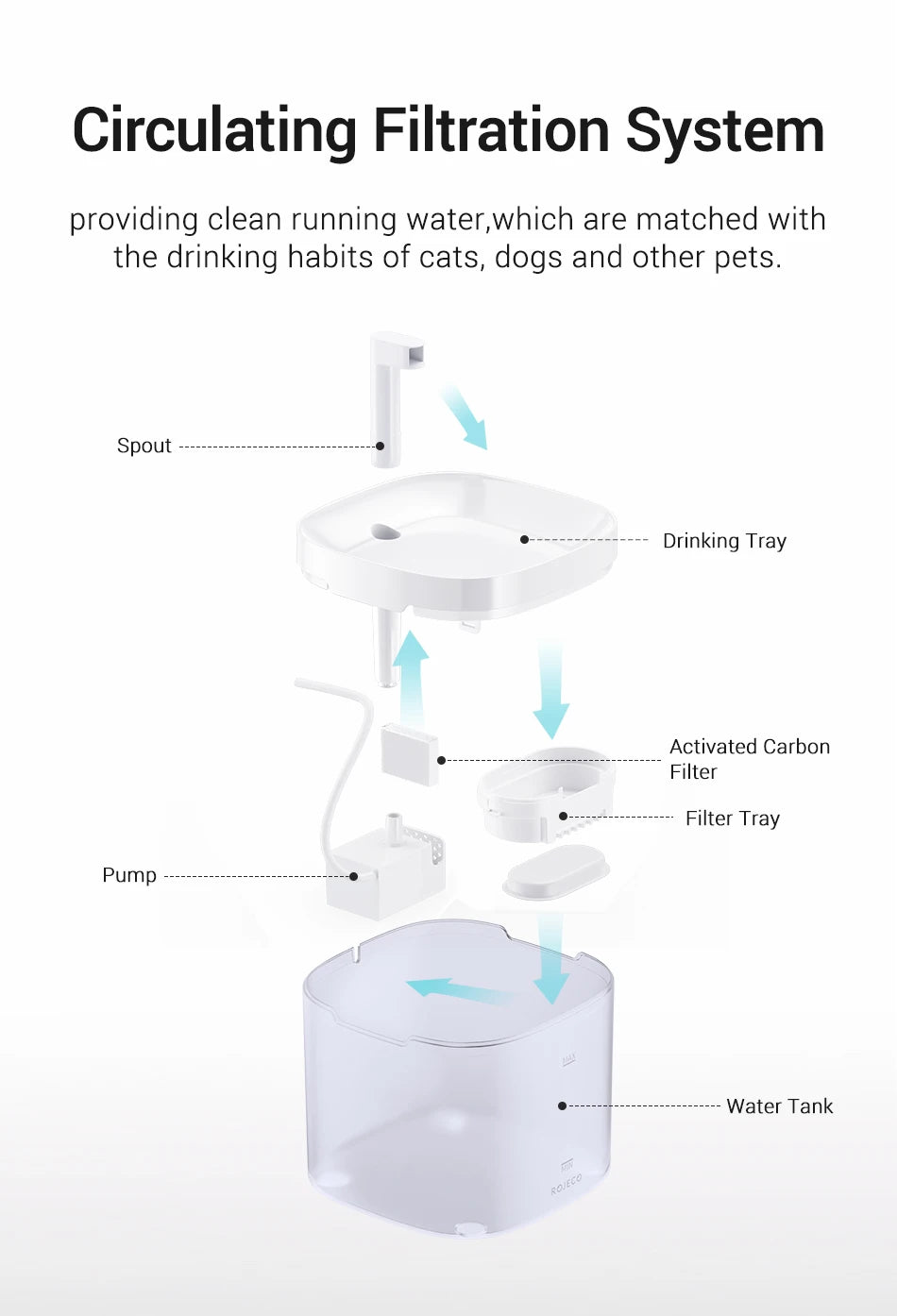 Bebedouro Fonte Água Inteligente para Gatos