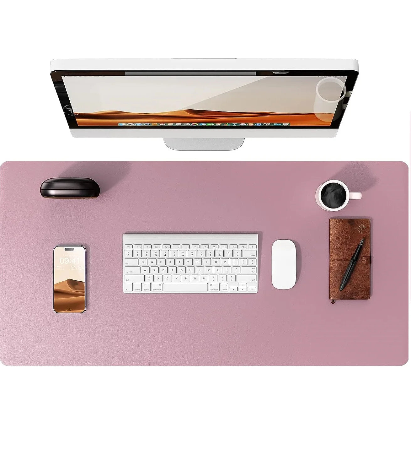 Grande Mouse Pad Protetor de Mesa Couro PU