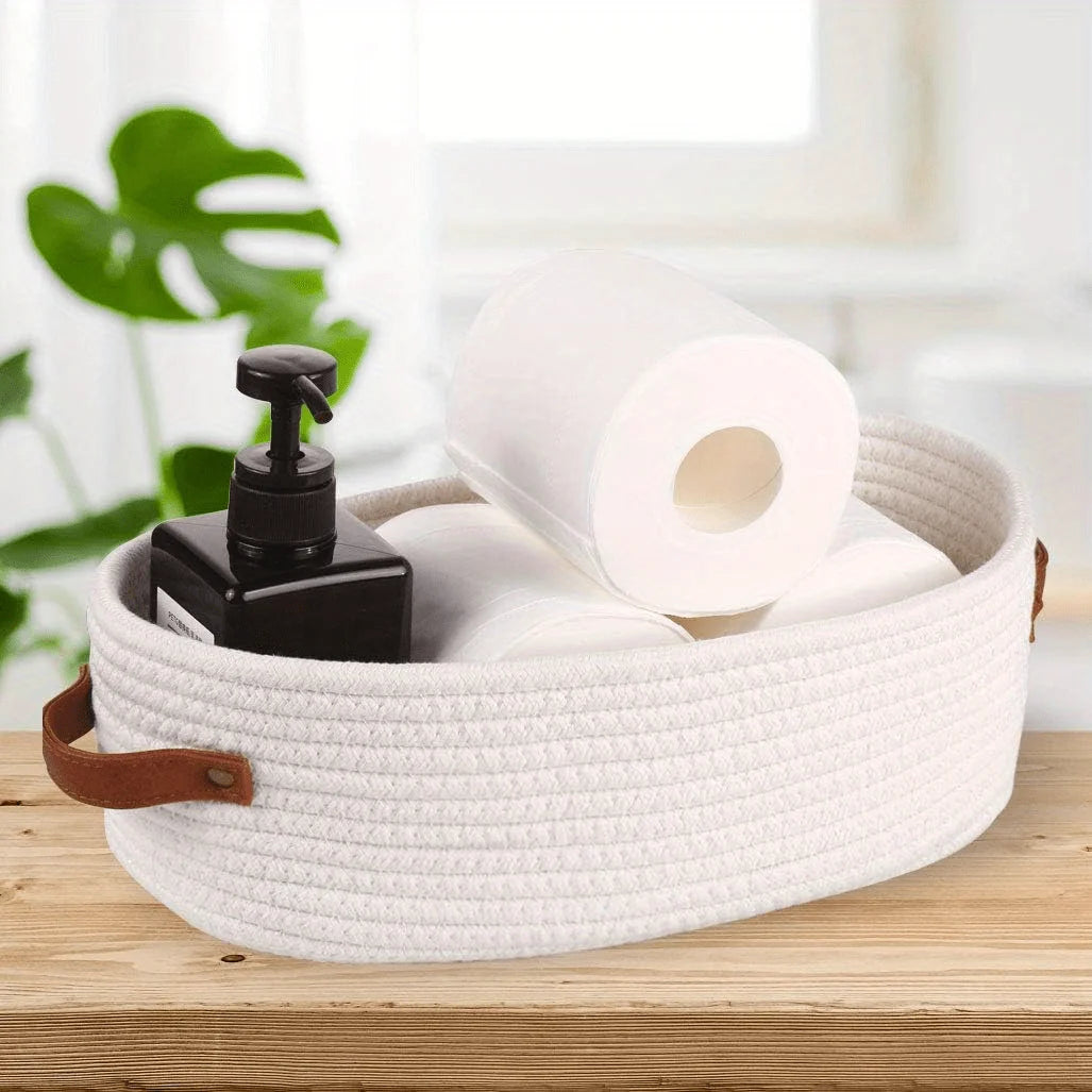 Organizador Multifuncional Cesto Oval Trançado