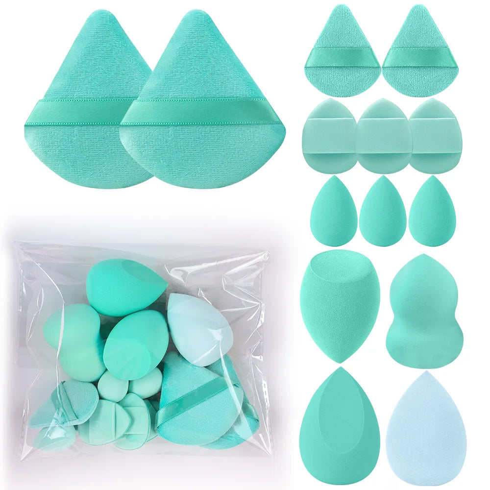 Conjunto Profissional de Pincéis Esponjas de Maquiagem