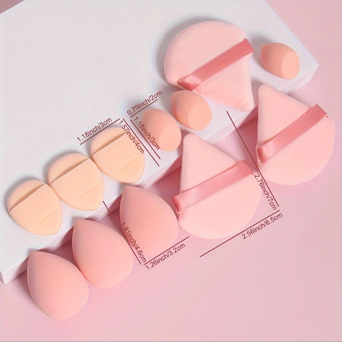 Conjunto de Esponjas Maquiagem 12 Peças