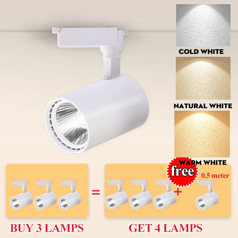 Luminária de Trilho LED – Conjunto Completo