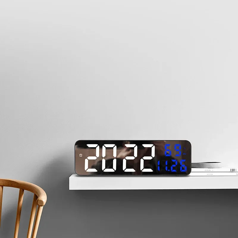 Relógio Digital Grande Temperatura e Umidade Parede Mesa