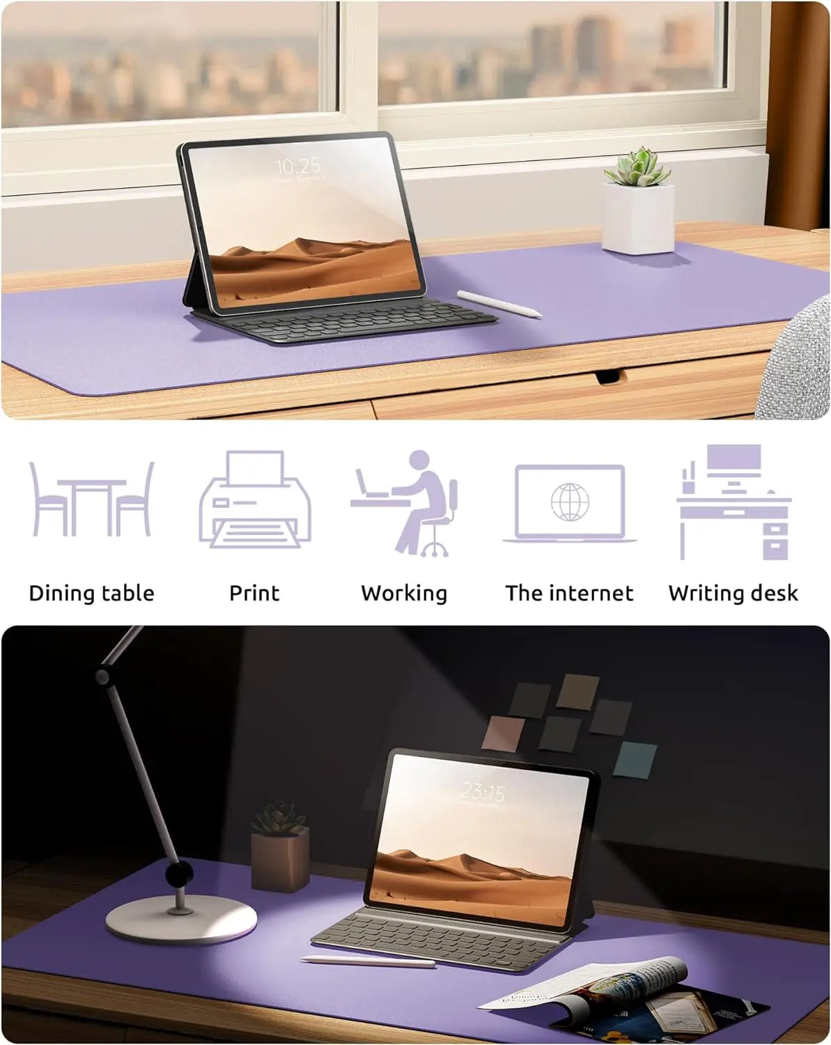 Grande Mouse Pad Protetor de Mesa Couro PU