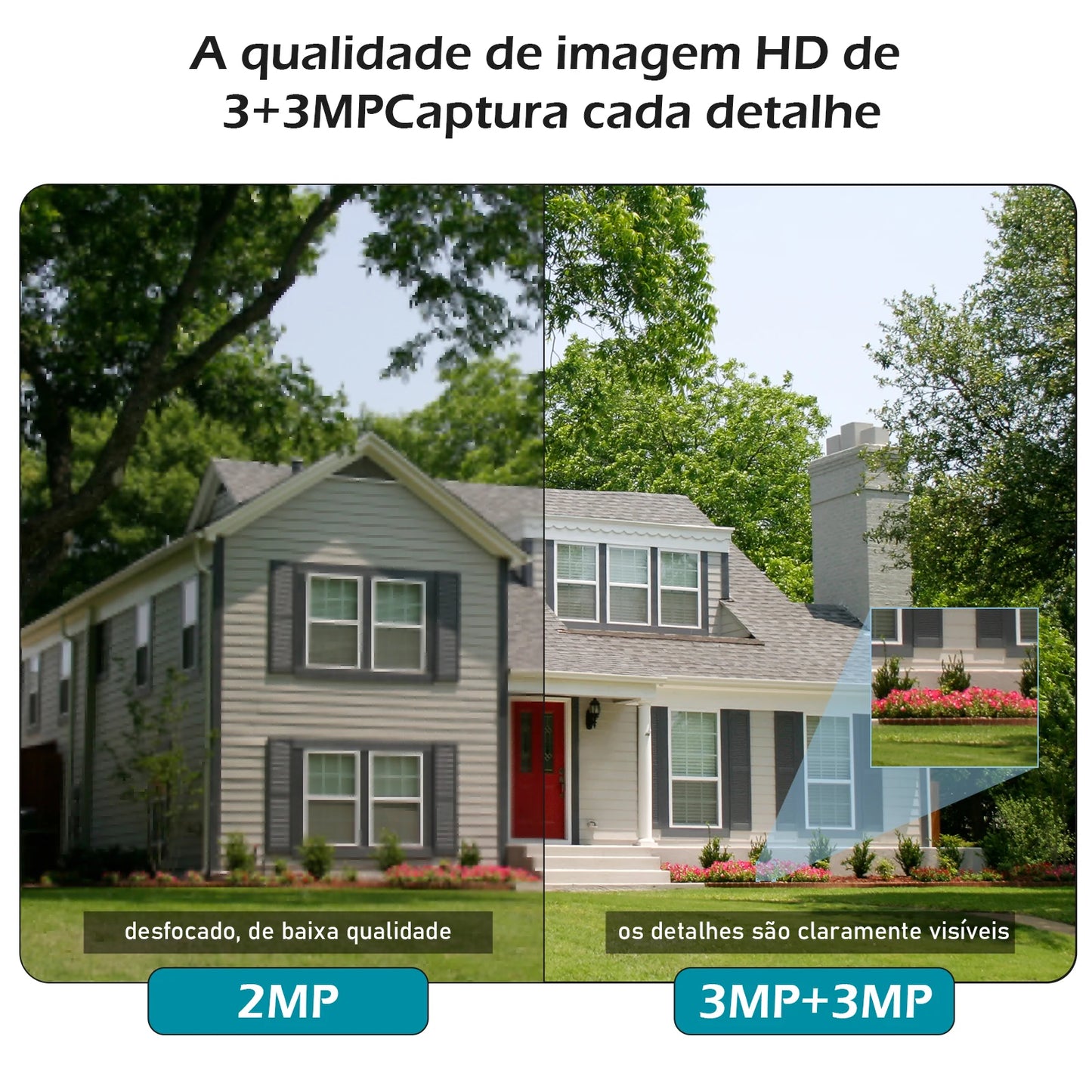 Câmera de Segurança Wi-Fi 4K Ultra HD à Prova d’Água