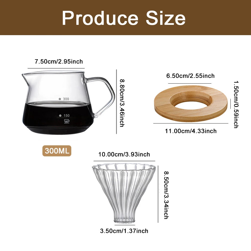 Conjunto de Jarra Borosilicato e Filtro de Café Reutilizável